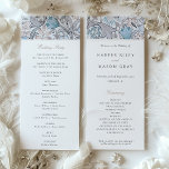 Program Wedding Golden Lilies William Morris<br><div class="desc">Provide your guests with a beautifully designed wedding program that pairs functionality with classic elegance. Our customisable program features a delicate floral motif, with lilies depicted in soft shades of blush, cream, and taupe, accented by gentle splashes of cerulean and dove grey. The front of the program introduces the wedding...</div>