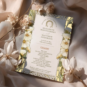 Program Wedding Vintage Art Nouveau by Mucha