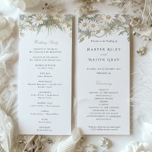 Program Wedding Wild Daisies