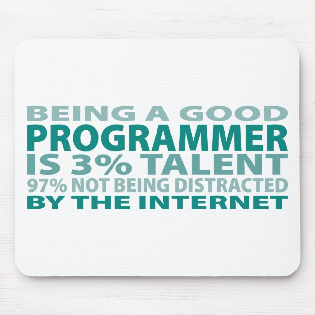 Programmer 3% Talent Mouse Pad (Front)