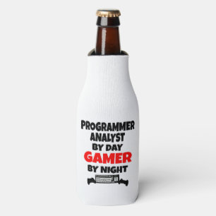 Programmer Analyst by Day Gamer by Night Bottle Cooler