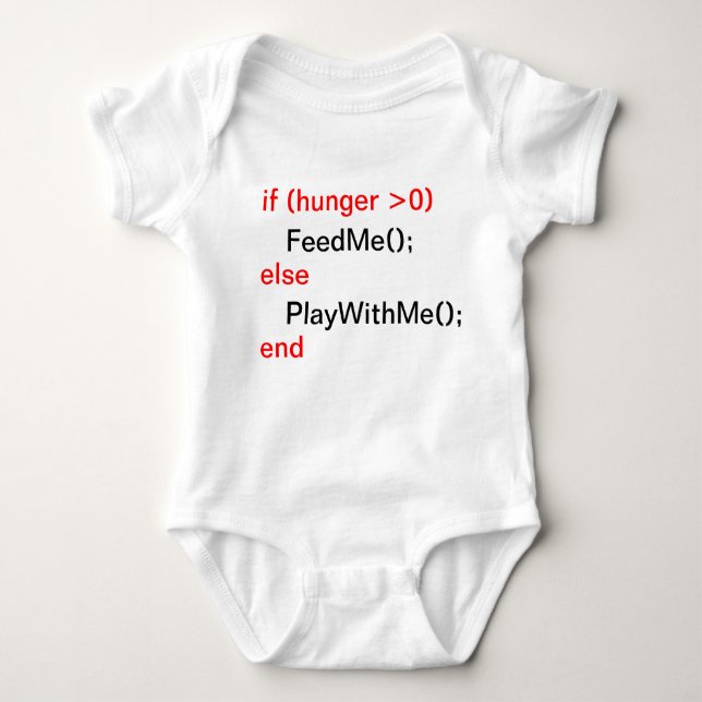 Programmer baby (FeedMe, PlayWithMe) Bodysuit (Front)