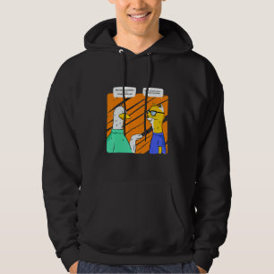 Programmer Cat and Goose Geek Computer Joke Hoodie