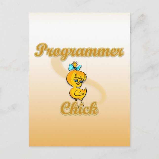 Programmer Chick Postcard (Front)