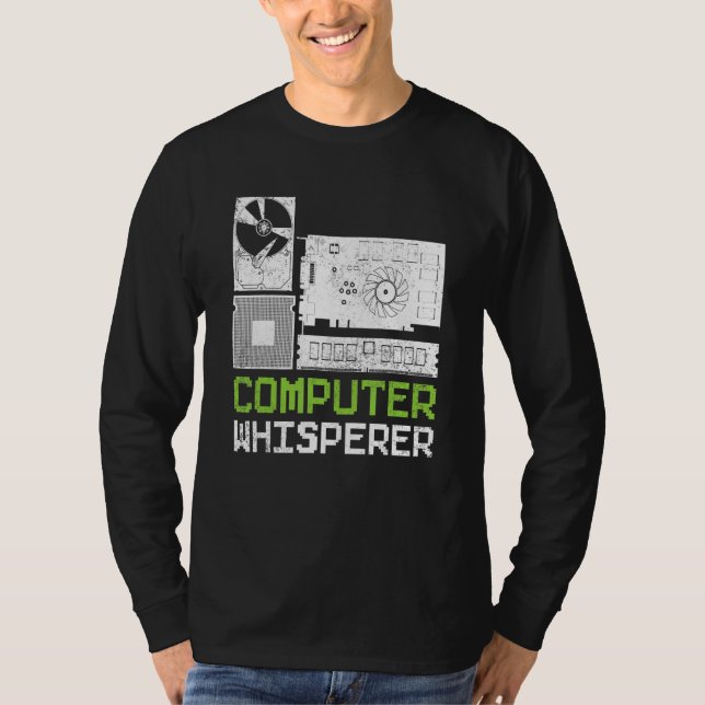 Programmer Code Binary Coding Computer Hacker Geek T-Shirt (Front)