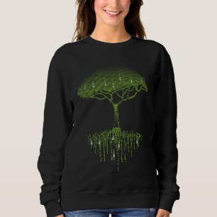 Programmer Code Binary Coding Computer Hacker Tree Sweatshirt