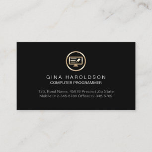 Programmer Coder Computer Technical Business Card