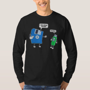 Programmer Coder Floppy Disc Usb Engineer Program T-Shirt