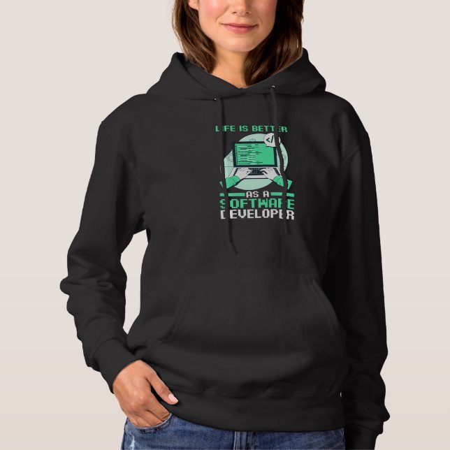 Programmer Coding As A Software Developer Hoodie (Front)