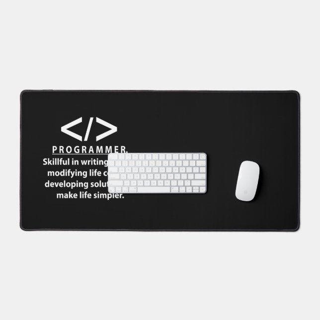 Programmer Coding Developer Programmer Desk Mat (Keyboard & Mouse)
