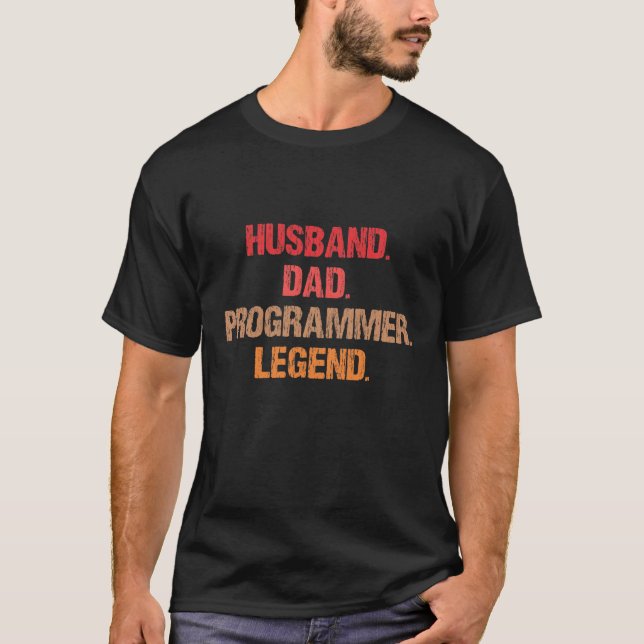 Programmer Dad IT Nerd Admin Coder Father Computer T-Shirt (Front)