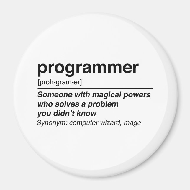 Programmer definition magnet (Front)