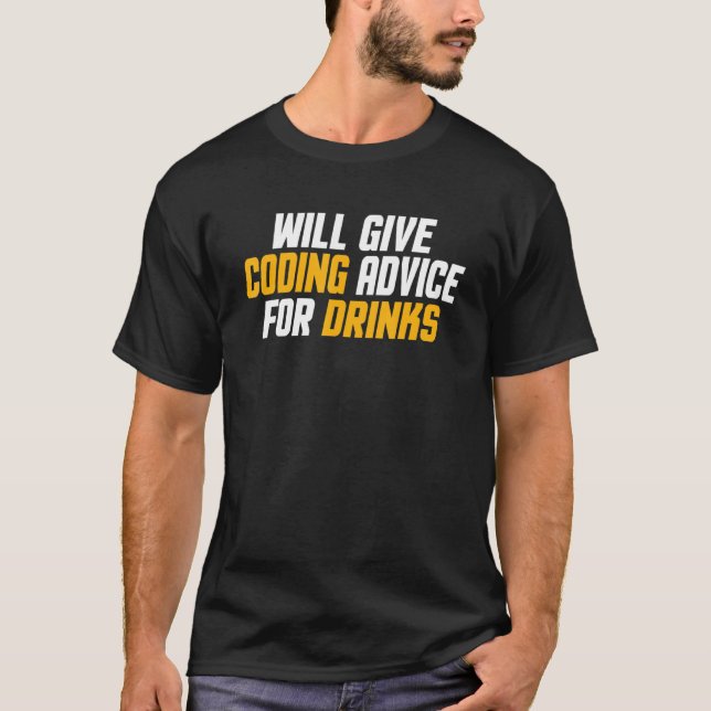 Programmer  Developer   Give Coding Advice For Dri T-Shirt (Front)