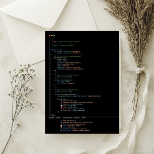 Programmer Developer Themed Wedding Invitation