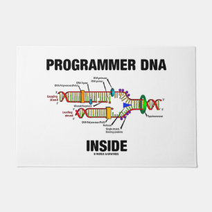 Programmer DNA Inside Molecular Biology Humour Doormat