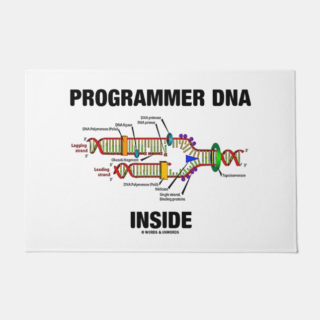 Programmer DNA Inside Molecular Biology Humour Doormat (Front)