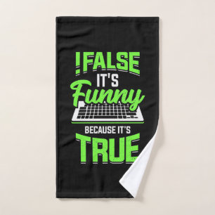 Programmer False It Is Funny Hand Towel
