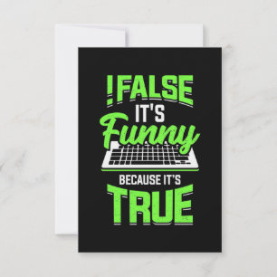 Programmer False It Is Funny RSVP Card
