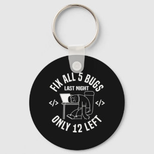 Programmer Fix All 5 Bugs Key Ring