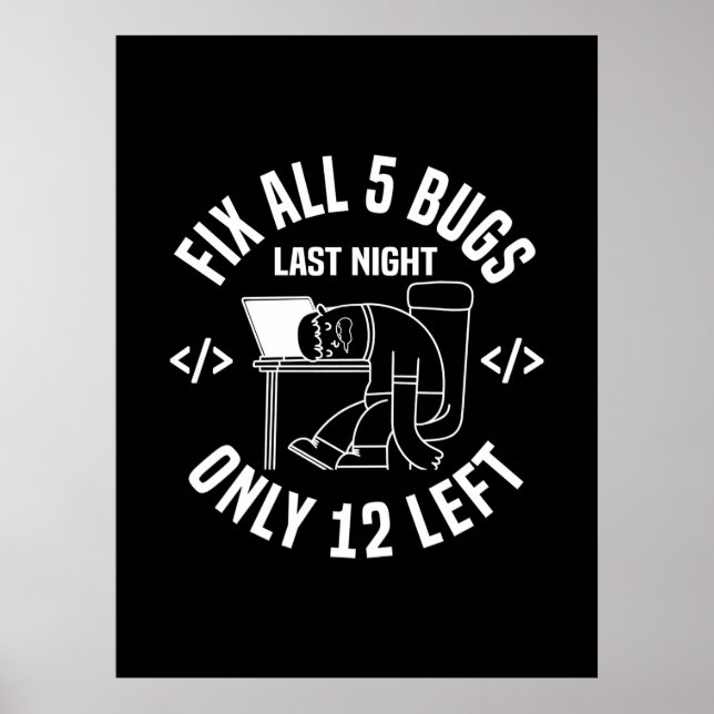 Programmer Fix All 5 Bugs Poster (Front)