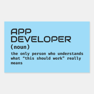 Programmer Funny Definition Rectangular Sticker