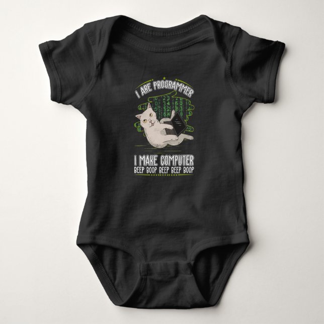Programmer humour computer science baby bodysuit (Front)