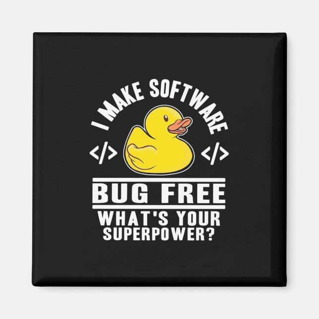Programmer Make Software Bug Free Magnet (Front)