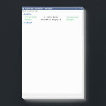 Programmer Notepad Coder Format Computer Scientist<br><div class="desc">Your business and infos displayed on a notepad in coder format. Perfect for computer scientist,  data scientist,  it consultant,  dedicated web designer,  flash developer,  software programmer,  project leader,  project manager and software tester.</div>