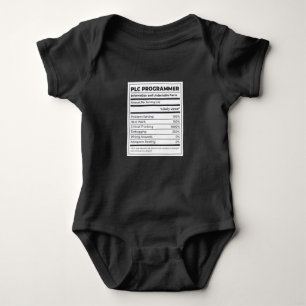 PROGRAMMER NUTRITION FACTS LABEL BABY BODYSUIT