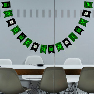 Programmer or IT Security - Computer Code Padlock Bunting