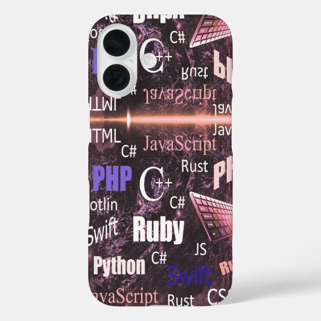 Programmer Pattern Pink Case-Mate iPhone Case (Back)