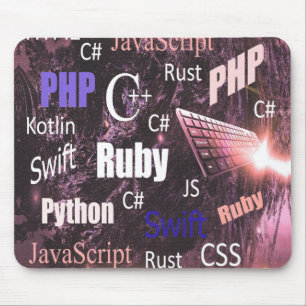 Programmer Pattern Pink Mouse Pad