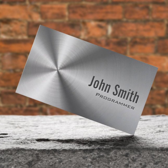 Programmer Professional Metal Stainless Steel Business Card (Creator Uploaded)