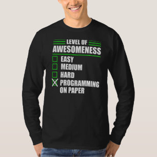 Programmer Programming On Paper Computer Science T-Shirt