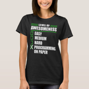Programmer Programming On Paper Computer Science T-Shirt