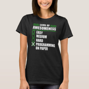 Programmer Programming On Paper Computer Science T-Shirt