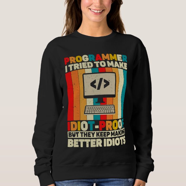 Programmer Quote Coding Computer Engineer Sweatshirt (Front)