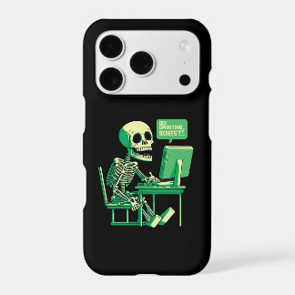 Programmer Skeleton in error phone case
