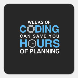 Programmer Weeks Of Coding Square Sticker