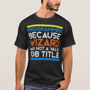 Programmer Wizard devops java linu python T-Shirt