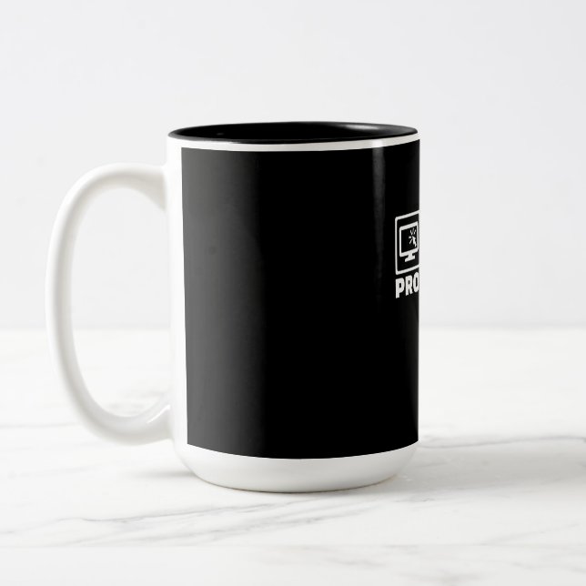 Programmer Write Code And Drink Coffee Two-Tone Coffee Mug (Left)