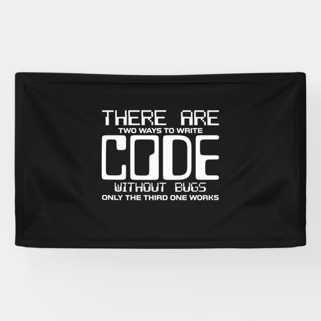 Programmer Write Code Without Bugs Banner (Horizontal)