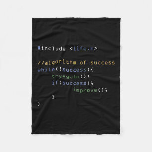 Programmers Computer Science Meme Coding Humour  Fleece Blanket