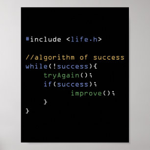 Programmers Computer Science Meme Coding Humour Poster