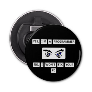 Programmer's Disclaimer T-Shirt Bottle Opener