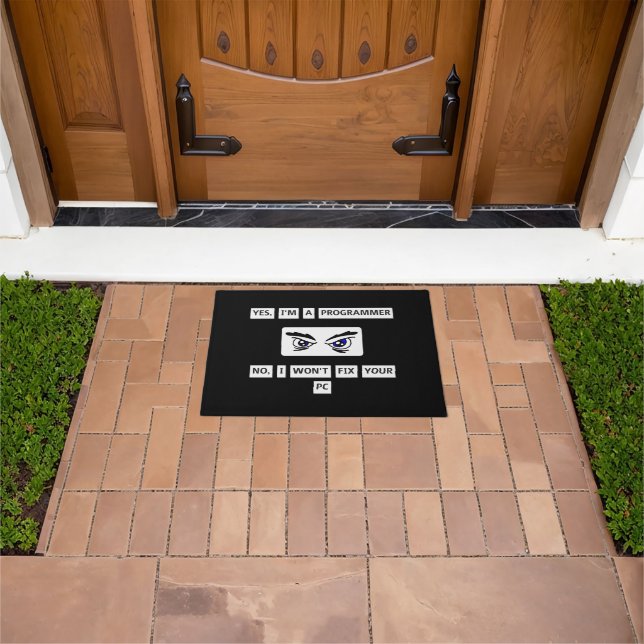 Programmer's Disclaimer T-Shirt Doormat (Outdoor)