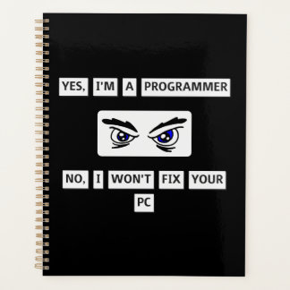 Programmer's Disclaimer T-Shirt Planner