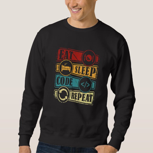 Programming Computer Science Programmer Eat Code S Sweatshirt (Front)