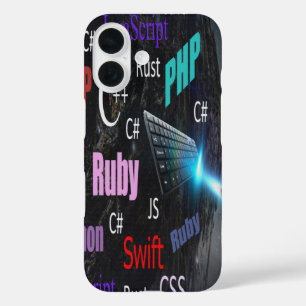 Programming Languages Colourful Pattern iPhone 16 Case