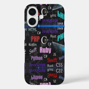 Programming Languages Colourful Pattern iPhone 16 Case